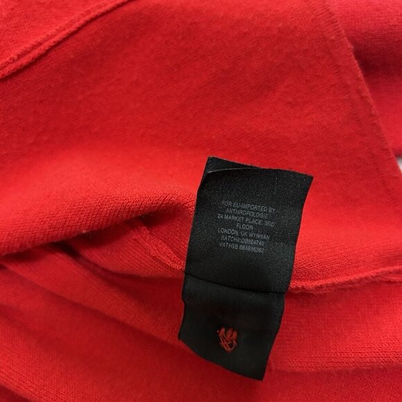 By Anthropologie Red Bolero One Button Peplum Open Front Blazer Jacket Size XS - Picture 9 of 11